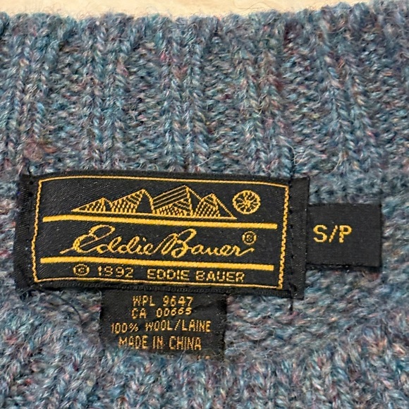 Eddie Bauer Wool Embroidered Floral Heavy Oversized Pullover Sweater - Picture 5 of 6